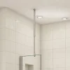AICA Sanitaire Barre de stabilisation et fixation plafond pour paroi de douche - L 90-150cm - alu chrome - pour des verres de 6-10 mm