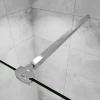 AICA Sanitaire Barre stabilisatrice 90 cm alu chrome - Verre 6-10 mm avec pince renforcée* Pommeau De Douche, Flexible Et Barre De Douche