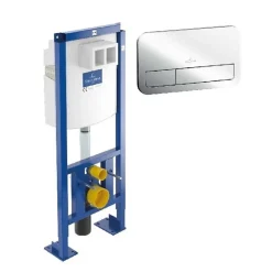 Villeroy & Boch Bati support wc VILLEROY ET BOCH Viconnect avec plaque chromée* Wc Suspendu