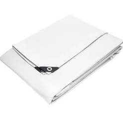 ECD Germany Bâche de couverture étanche protection en PE avec oeillets 6x12 m 260g/m² blanc* Etendoir À Linge