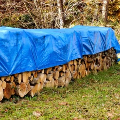 ECD Germany Bâche de couverture étanche protection en PE avec oeillets 1,5x6 m 180 g/m² bleu