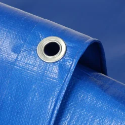 ECD Germany Bâche de couverture étanche protection en PE avec oeillets 3x5 m 180 g/m² bleu* Etendoir À Linge