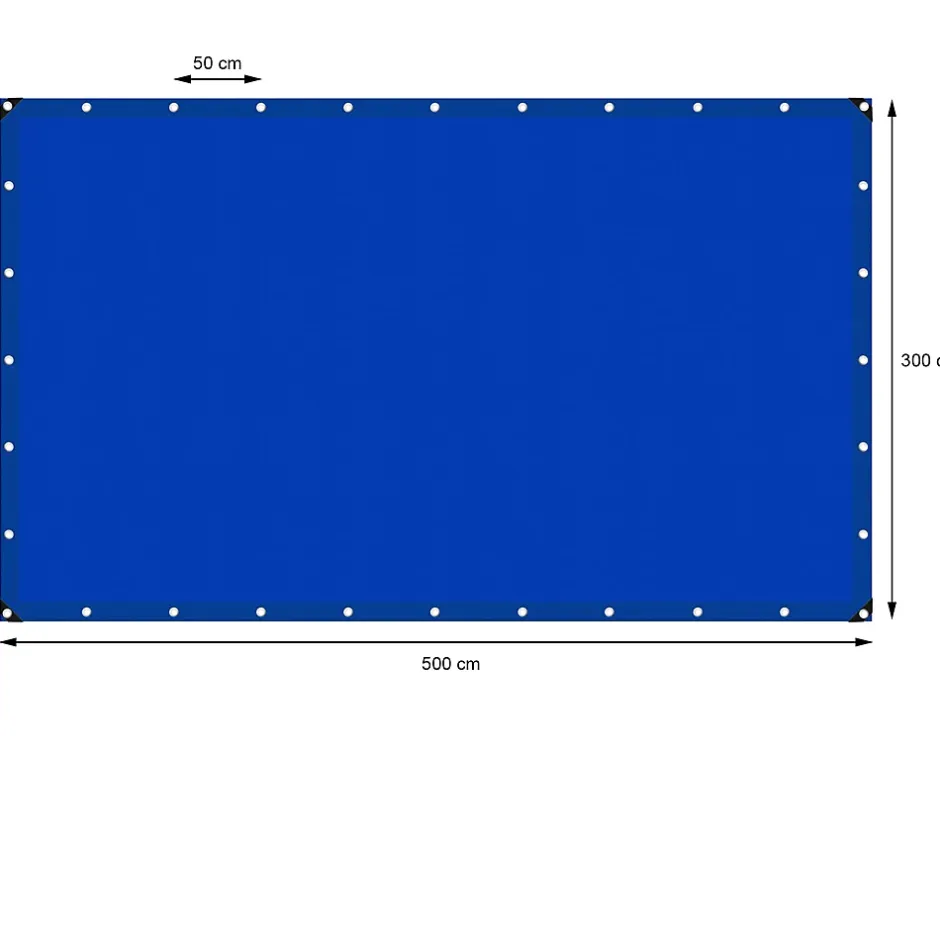 ECD Germany Bâche de couverture étanche protection en PE avec oeillets 3x5 m 180 g/m² bleu* Etendoir À Linge
