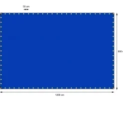 ECD Germany Bâche de couverture étanche protection en PE avec oeillets 8x12 m 180 g/m² bleu* Etendoir À Linge