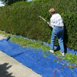 ECD Germany Bâche de couverture étanche protection en PE avec oeillets 2x3 m 260 g/m² bleu* Etendoir À Linge