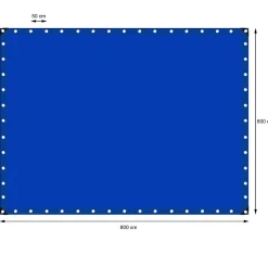 ECD Germany Bâche de couverture étanche protection en PE avec oeillets 6x8 m 180 g/m² bleu