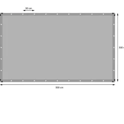ECD Germany Bâche de couverture étanche protection en PE avec oeillets 3x5 m 180 g/m² gris