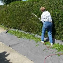 ECD Germany Bâche de couverture étanche protection en PE avec oeillets 3x5 m 180 g/m² gris