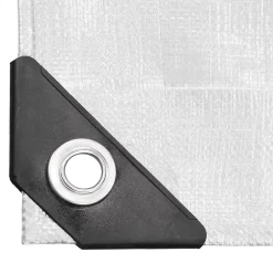 ECD Germany Bâche de couverture étanche protection en PE avec oeillets 3x5 m 260g/m² blanc* Etendoir À Linge