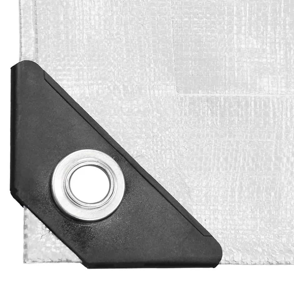 ECD Germany Bâche de couverture étanche protection en PE avec oeillets 3x5 m 260g/m² blanc* Etendoir À Linge