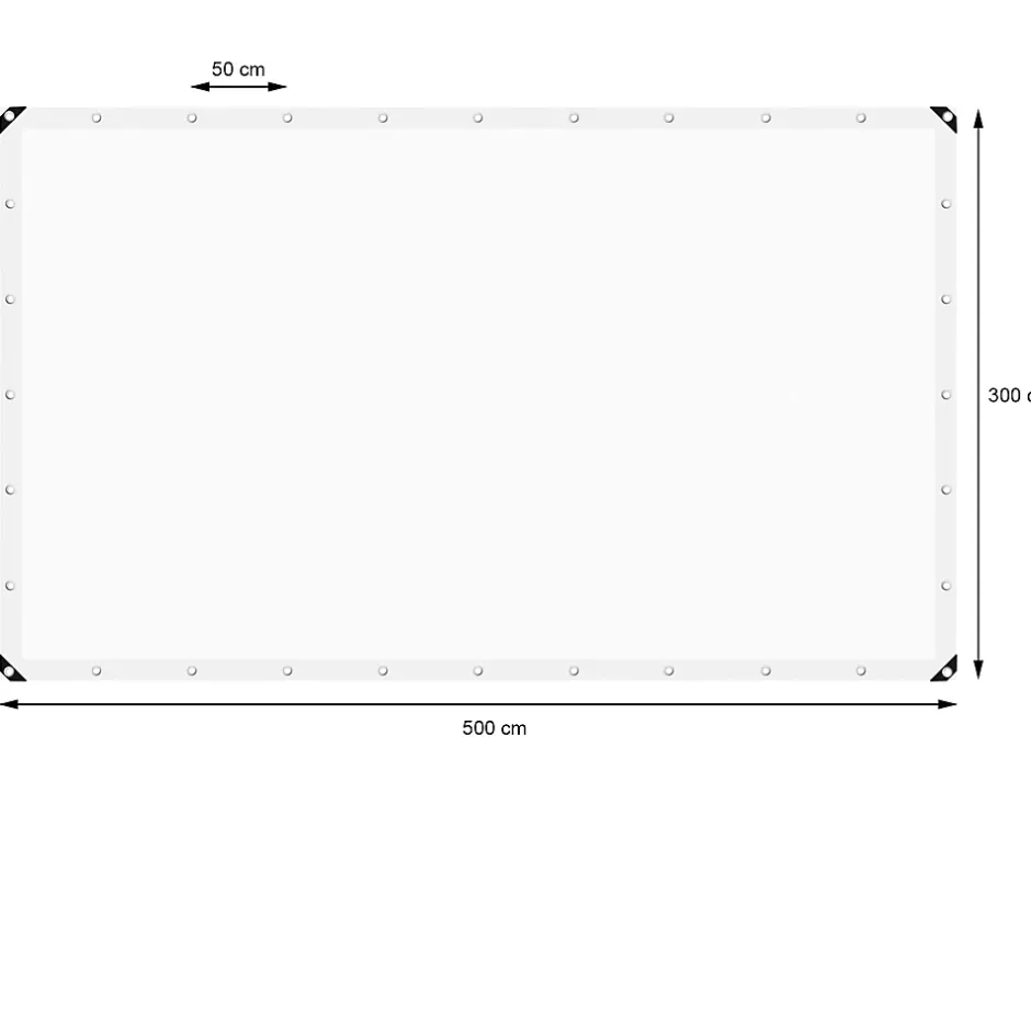 ECD Germany Bâche de couverture étanche protection en PE avec oeillets 3x5 m 260g/m² blanc* Etendoir À Linge
