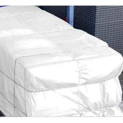ECD Germany Bâche de couverture étanche protection en PE avec oeillets 3x5 m 260g/m² blanc* Etendoir À Linge