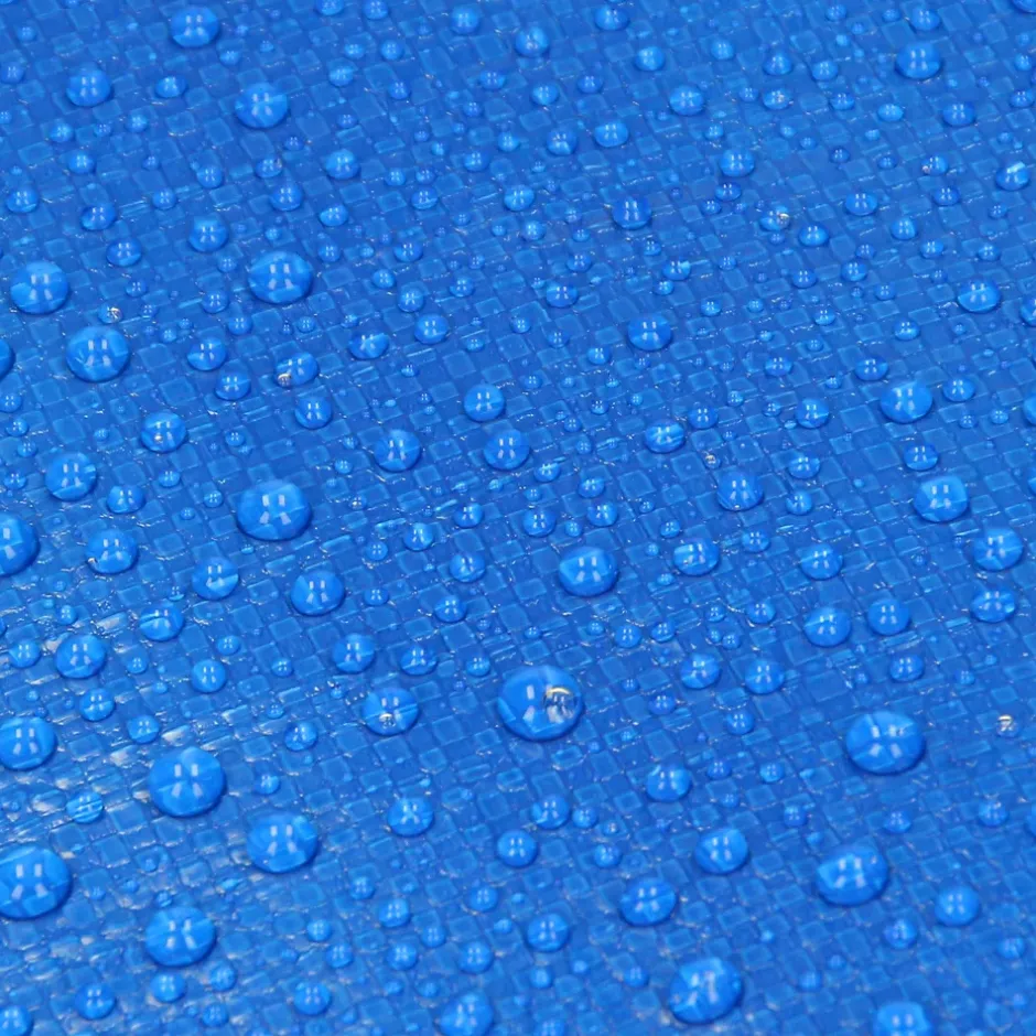 ECD Germany Bâche de couverture étanche protection en PE avec oeillets 3x4 m 260 g/m² bleu