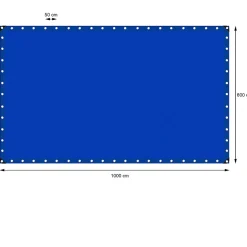 ECD Germany Bâche de couverture étanche protection en PE avec oeillets 6x10 m 260 g/m² bleu* Etendoir À Linge
