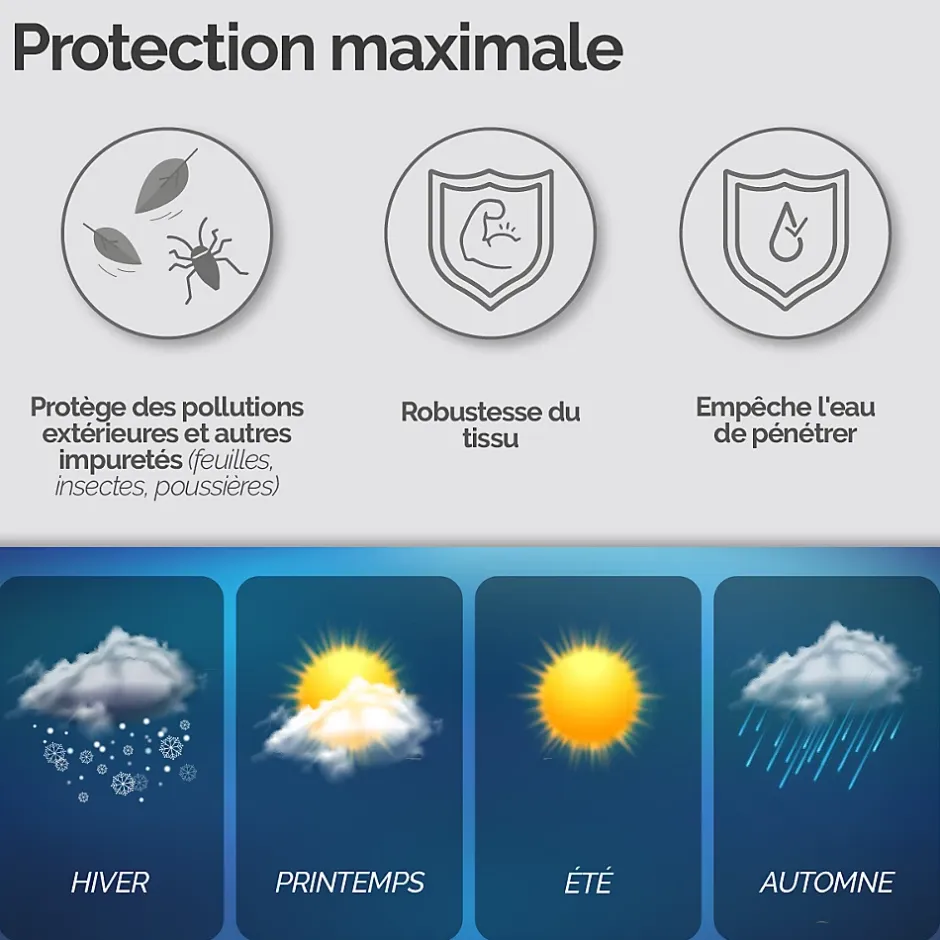 Linxor Bâche, housse de protection imperméable pour séchoir parapluie - 180 x 30 x 30 cm - Noir -