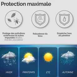 Linxor Bâche, housse de protection imperméable pour séchoir parapluie - 165 x 30 x 30 cm - Noir -