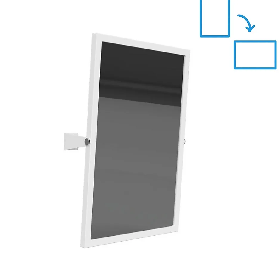 Bemeta HELP Miroir mural PMR portrait ou paysage 60x40cm, Acier inoxydable, Blanc (301401034)