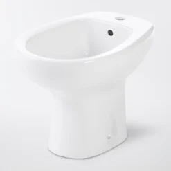 GoodHome Bidet à poser, H.38 x l.35,5 cm, blanc, Baciu* Bidet
