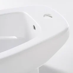 GoodHome Bidet à poser, H.38 x l.35,5 cm, blanc, Baciu* Bidet