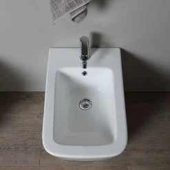 Kiamami Valentina Bidet Au Sol Carré En Céramique Murale - Rock* Bidet