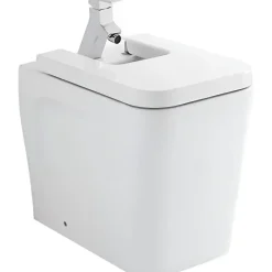 Sanindusa Bidet céramique Advance a poser au sol avec trous pour abattant blanc (abattant, robinet et vidage non inclus)* Bidet
