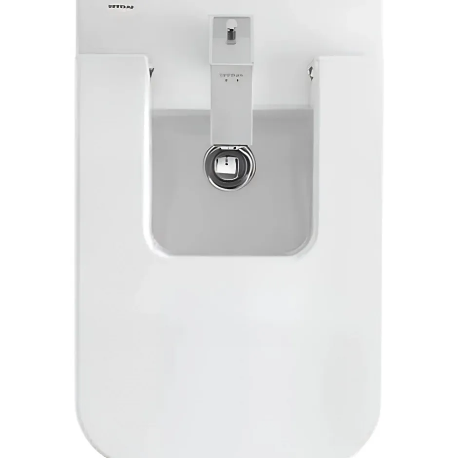 Sanindusa Bidet céramique Advance a poser au sol avec trous pour abattant blanc (abattant, robinet et vidage non inclus)* Bidet