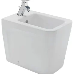 Sanindusa Bidet céramique traditionnelle a poser au sol Advance blanc (robinet et vidage non inclus)* Bidet