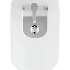Sanindusa Bidet céramique traditionnelle Look avec trous pour abattant blanc (abattant, robinet et vidage non inclus)