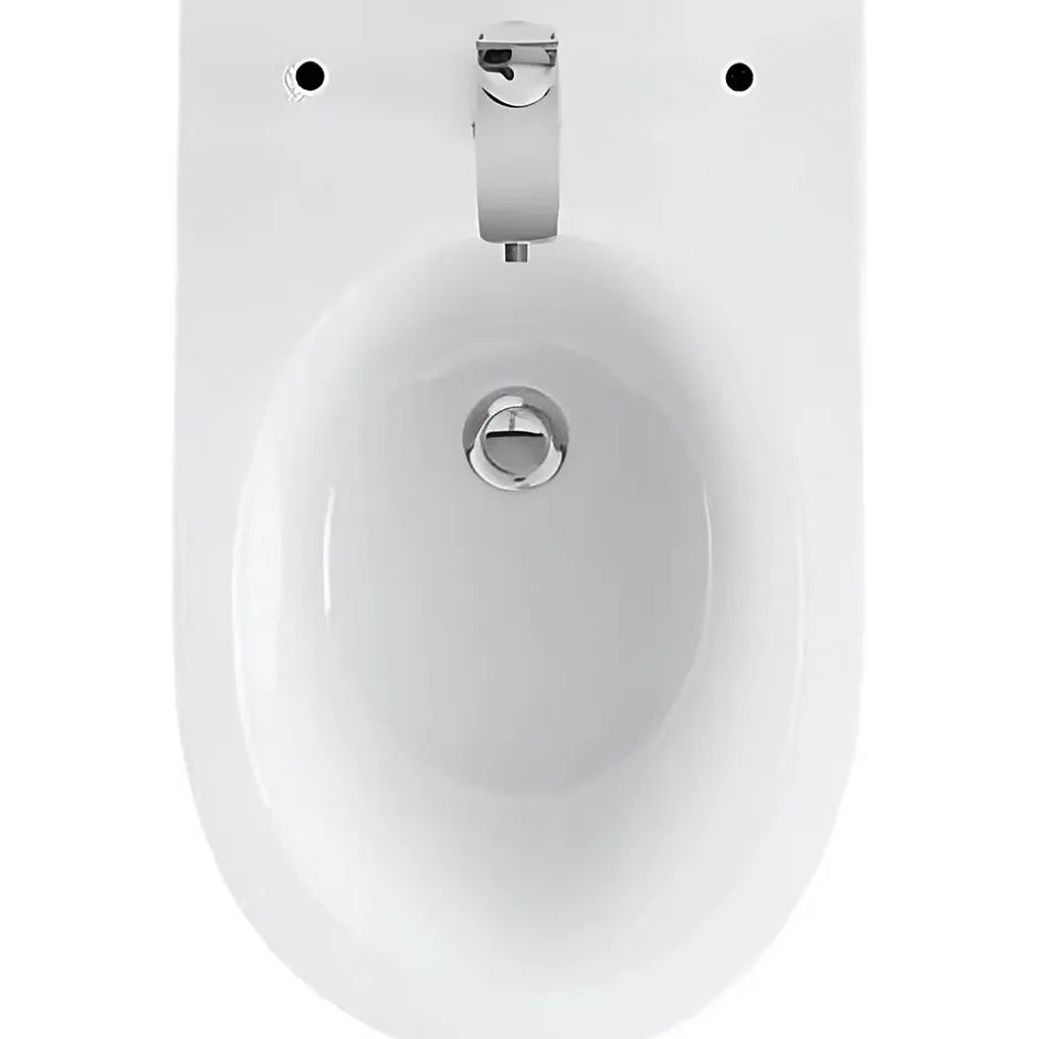 Sanindusa Bidet Sanlife céramique traditionnelle avec trous pour abattant (non inclus) blanc* Bidet