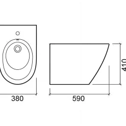 Sanindusa Bidet Sanlife céramique traditionnelle blanc* Bidet