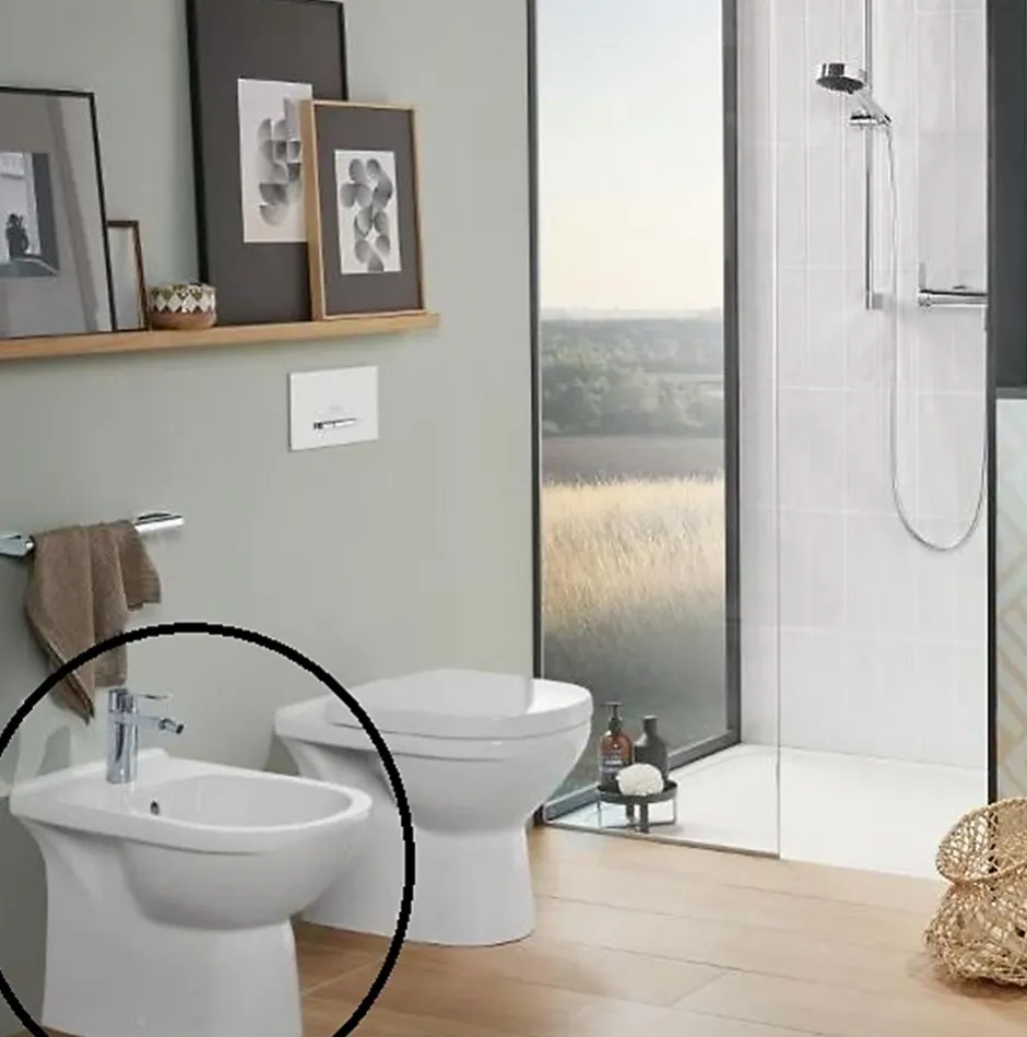 Villeroy & Boch Bidet sur pied O.NOVO - Bidet sur pieds blanc - 360 x 560 x 400 mm