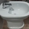 Goman Srl Bidet surélevé céramique ALTO 3 - Blanc - Hauteur 50 cm - Profondeur : 51 cm - Largeur : 37,5 cm* Bidet