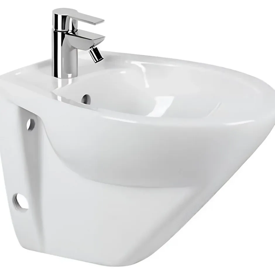 Sanindusa Bidet suspendu céramique traditionnelle Cetus 48 blanc