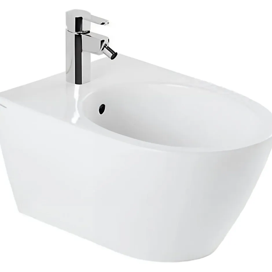 Sanindusa Bidet suspendu céramique traditionnelle 56 Sanlife blanc mate texture