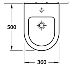 Bernstein Bidet suspendu en céramique sanitaire blanc BH101