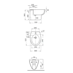 Kiamami Valentina Bidet Suspendu En Céramique Blanche - Cipro* Bidet