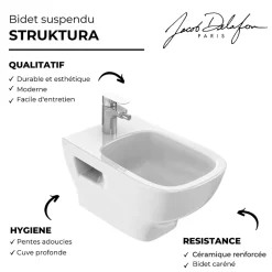 Jacob Delafon Bidet suspendu Struktura céramique