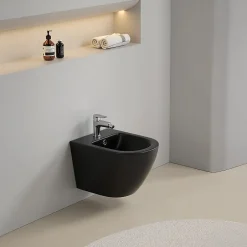 Kiamami Valentina Bidet Suspendu Rond Noir Mat - Folk* Bidet