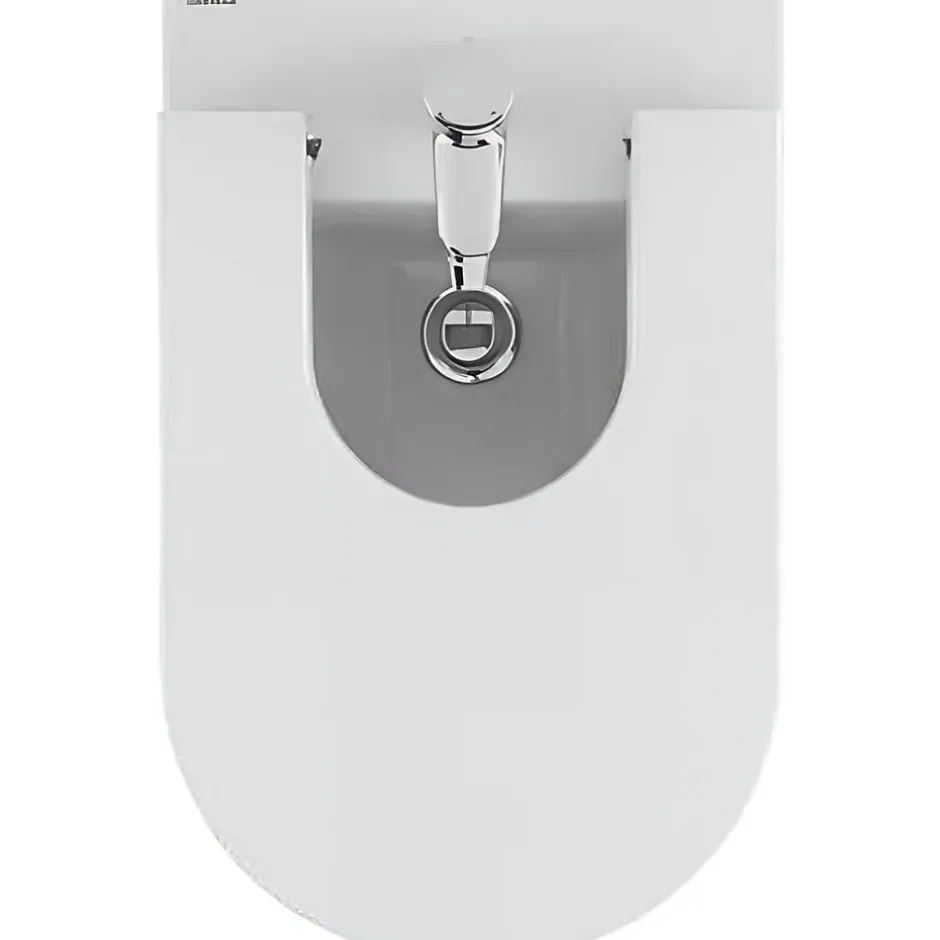 Sanindusa Bidet UrbY céramique traditionnelle pose au sol avec trous abattant (abattant non compris) blanc