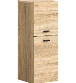 Xonox Boston - Meuble bas (L/H/P : 30x80x29 cm) en mélaminé chêne* Armoire De Salle De Bains