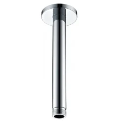 Kibath Bras de douche rond de 20 cm, montage au plafond, finition chromée, en laiton