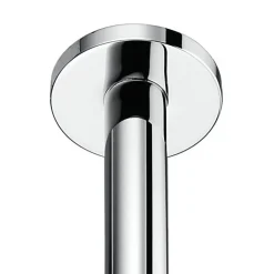 Kibath Bras de douche rond de 20 cm, montage au plafond, finition chromée, en laiton