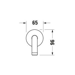 Duravit Bras de tête de douche en laiton, Barre de douche fixation murale 41cm (sans tête de douche) - Bronze brossé* Pommeau De Douche, Flexible Et Barre De Douche