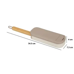 5Five Brosse à textile avec manche en bambou gris 7,3x4cm - Gris-* Etendoir À Linge