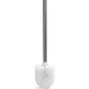 MSV Brosse WC en polypropylène blanc et manche inox Ø8 x H.35 cm,