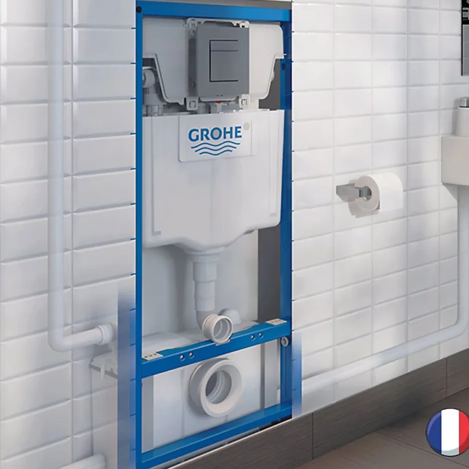 Watermatic Broyeur WC adaptable Waterwall avec bâti support GROHE