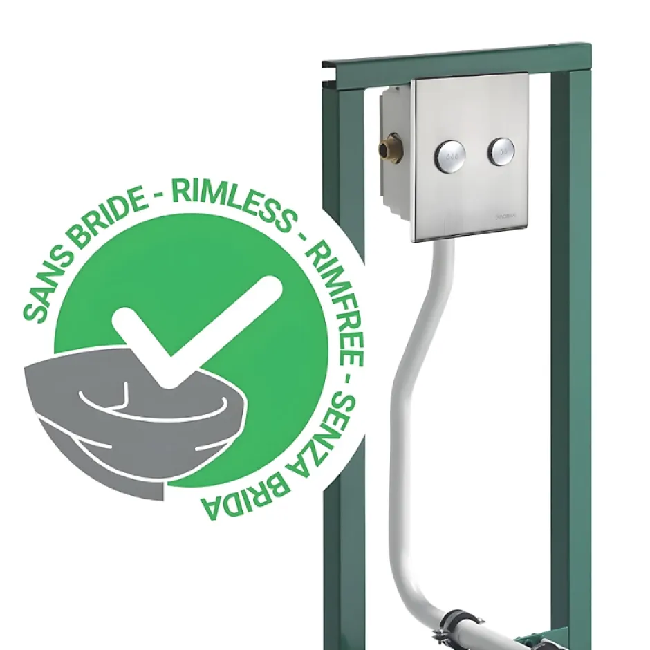 Presto Bâti-support autoportant pour cuvette sans bride 1000 XL E DVA avec plaque