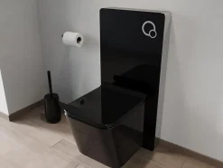 Vente-unique Bâti-support décoratif pour WC suspendu - Noir - SPINOSA* Wc Suspendu