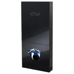 Planète Bain Bâti-support digital en verre noir avec commande sensitive pour wc suspendu - en applique