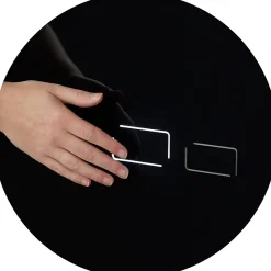 Planète Bain Bâti-support digital en verre noir avec commande sensitive pour wc suspendu - en applique